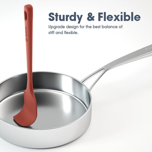 ChefAide Silicone Spatula Set - 5 Pieces, Heat Resistant Up to 600°F, Ergonomic Grip for Nonstick Cookware