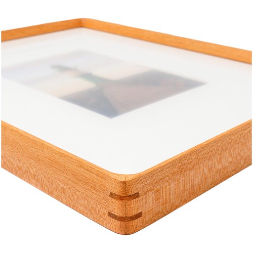 Zibrelte Natural Wood 12x18 Picture Frame, Display 11x17 Photo with Mat or 12x18 Without Mat, Solid Teak Wood Poster Frame with Plexiglass, Tabletop and Wall Hanging Display