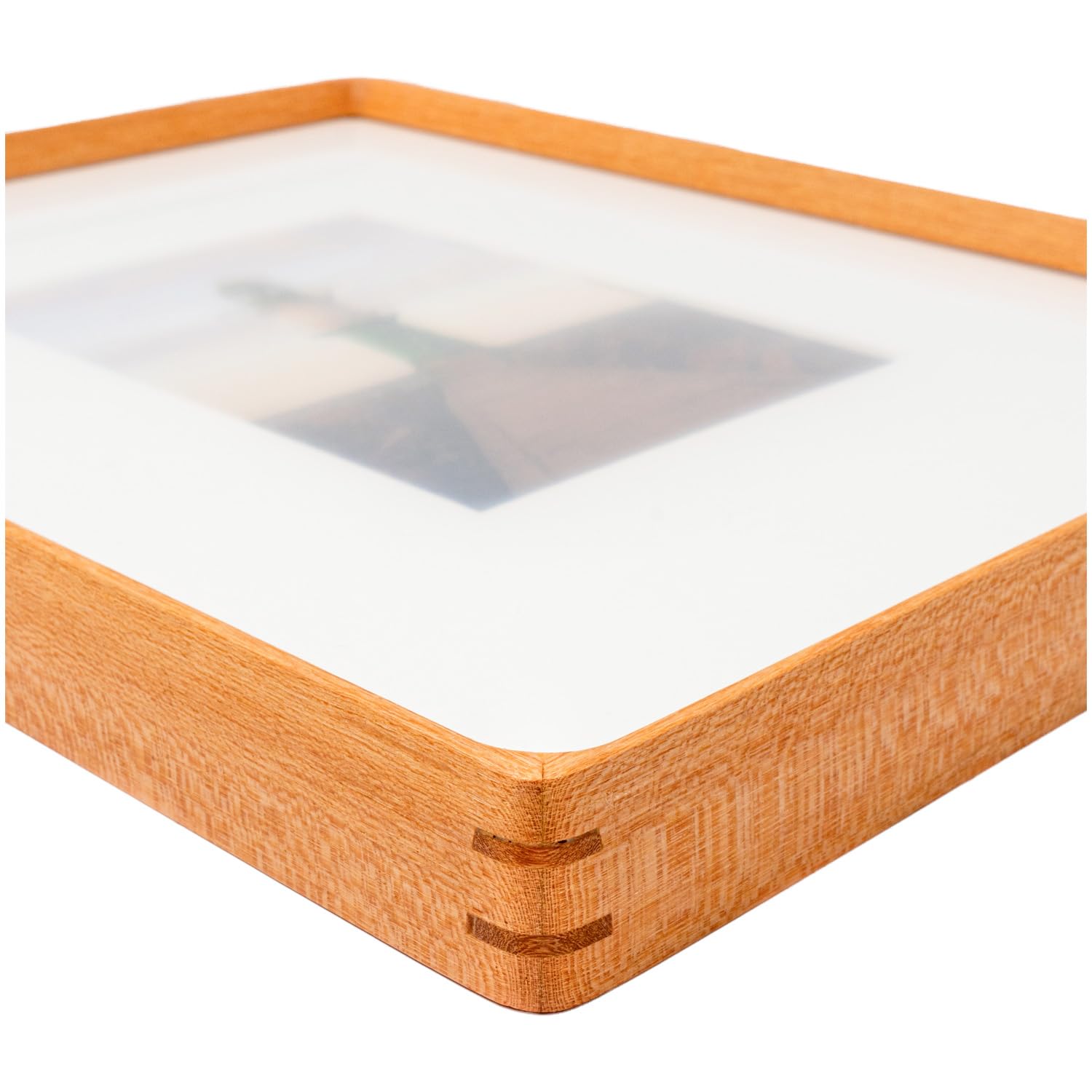 Zibrelte Natural Wood 12x18 Picture Frame, Display 11x17 Photo with Mat or 12x18 Without Mat, Solid Teak Wood Poster Frame with Plexiglass, Tabletop and Wall Hanging Display