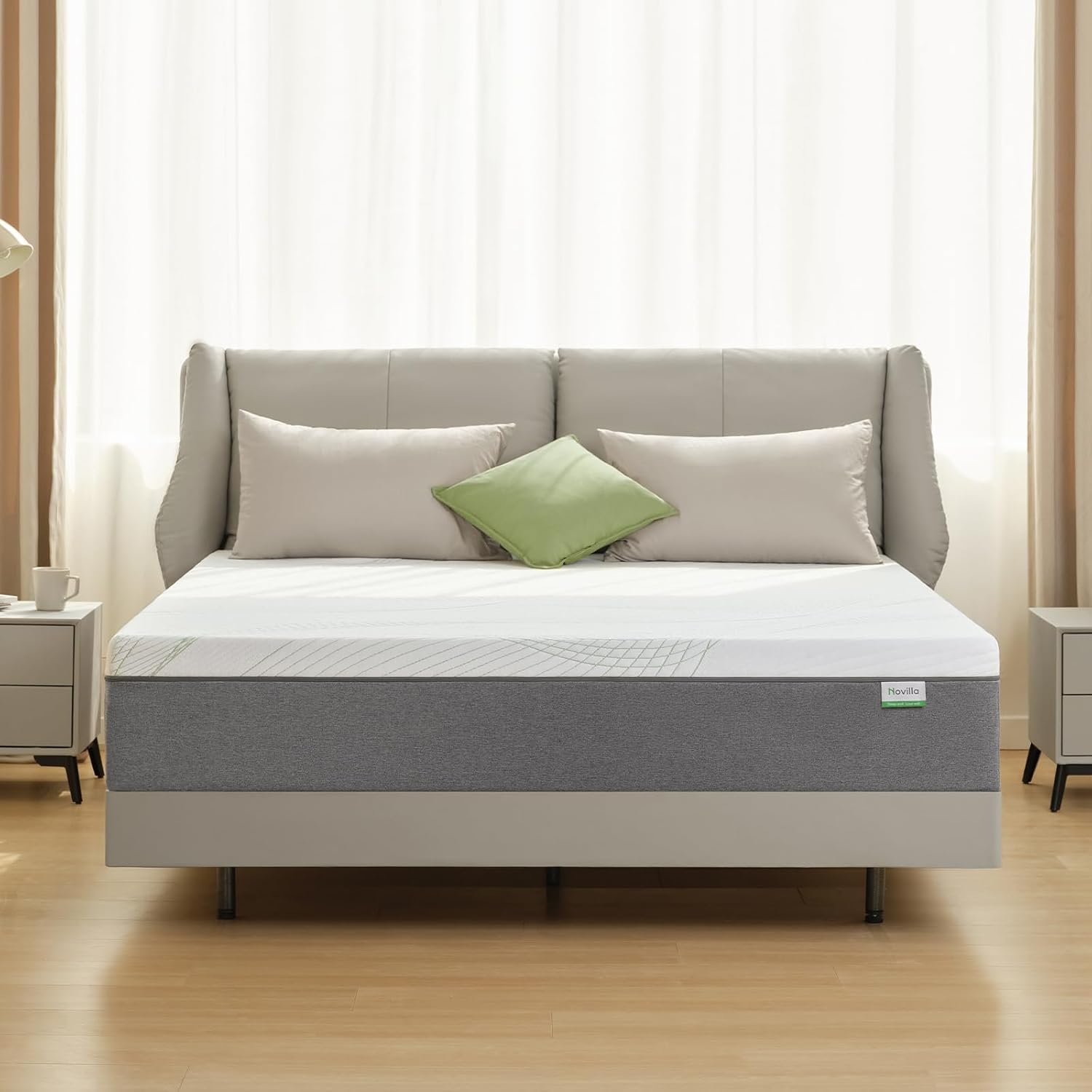 Novilla Queen Size Mattress - 10 Inch Gel Memory Foam for Plush Comfort & Pressure Relief | CertiPUR-US Certified