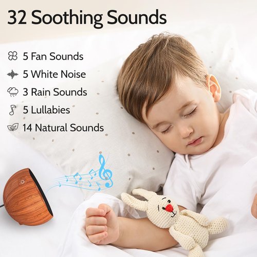 White Noise Machine Sleep Sound Machine with 32 Soothing Sounds Loud Brown Noise Machine with 36 Volume Levels 4 for Baby Kid Adults Noise Cancelling Machine Timer for Office Privacy