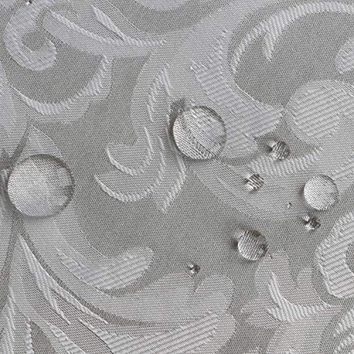 EHouseHome Silver Grey Reversible Jacquard Damask Table Runner with Tassels 13x72in - Water & Wrinkle Resistant