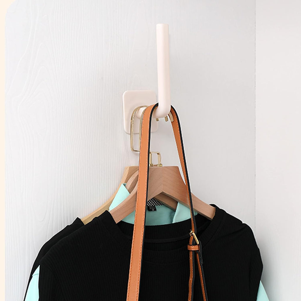 Skiennix Wall Hooks - Multi-Purpose Heavy-Duty 3M Self-Adhesive Hangers for Coats & More | 4 Pcs