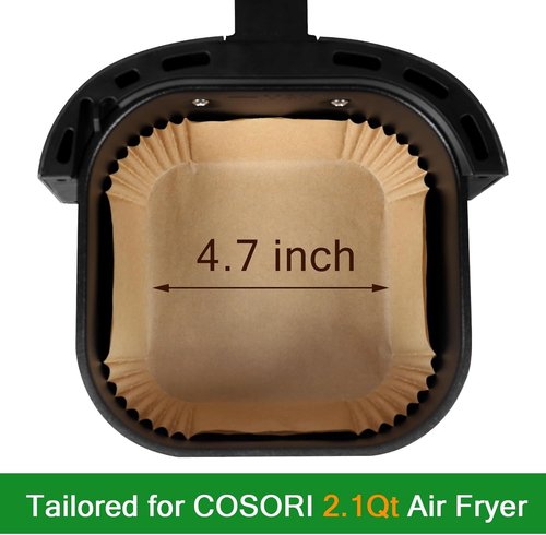 COSORI Disposable Air Fryer Liners - 130 PCS Mini Parchment Baking Sheets for 2.1 Qt Air Fryer