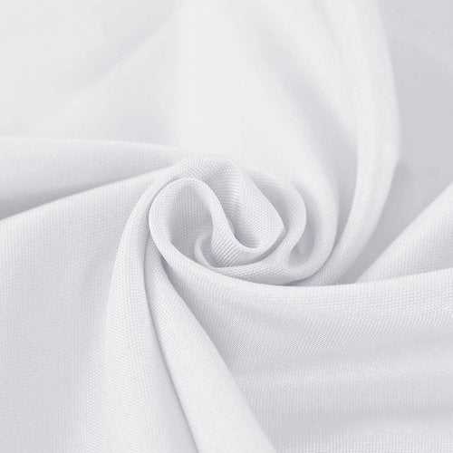 Fokitut 12 Pack Waterproof Rectangle Tablecloth, 60x102 Inch, Stain Resistant and Wrinkle Polyester Table Cloth, Fabric Table Cover for Kitchen Dining, Wedding, Party, Holiday Dinner-White