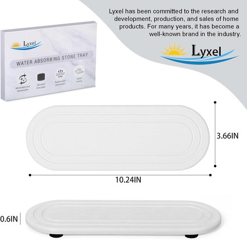 Diatomite Stone Sink Tray Set - Fast Drying Water Absorbing Coasters | 2PCS Kitchen & Bathroom Soap Holders