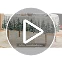 Horaldaily 60 x 84 Inch White Christmas Tablecloth - Rectangular Snow Trees