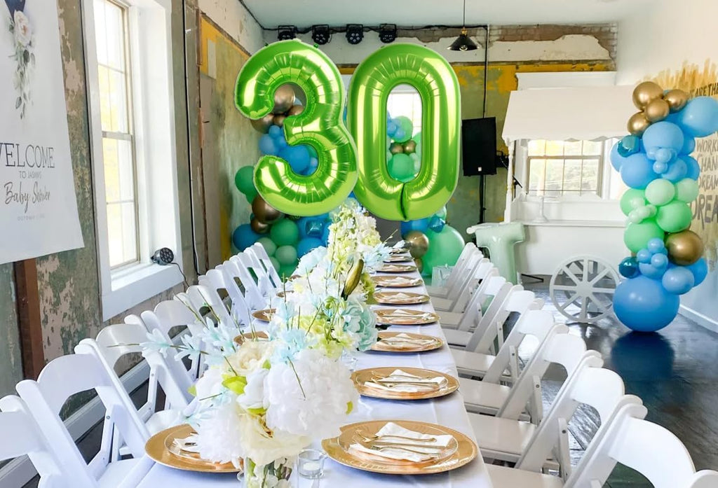 Numbers Balloon - 40 Inch Light Green 3 Balloon for Birthday Party Decor | Perfect for Three-Year-Old Celebrations