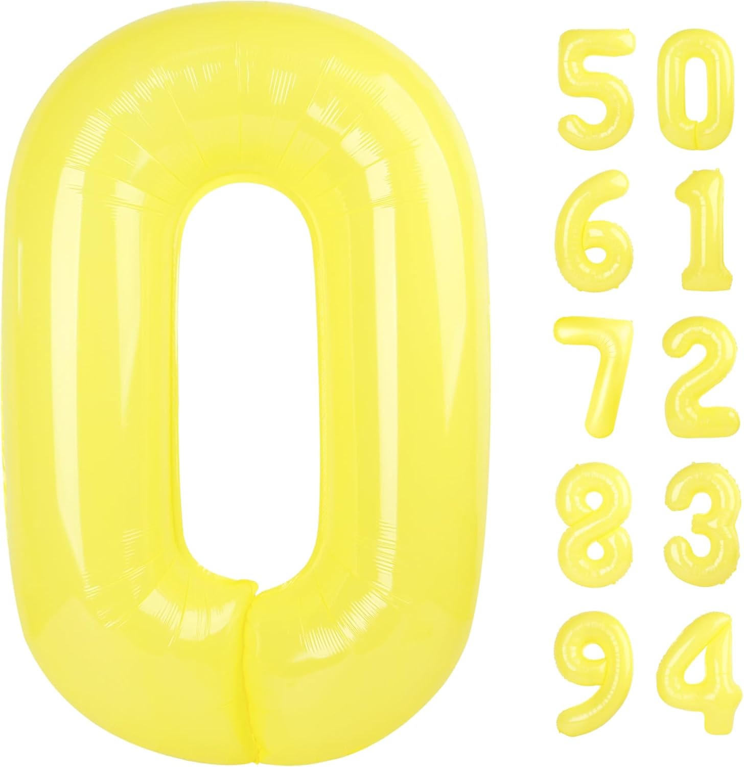 Yellow Number Balloon - 40 Inch 0 Balloon for Birthday Decorations | Perfect Party Supplies for Women