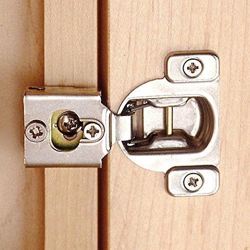 3/8-Inch Overlay Face Frame Cabinet Hinges - 2-Way Adjustable (Pair)