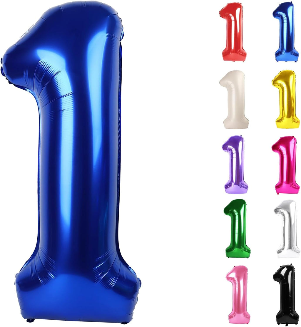 Number 1 Balloon - Night Blue 40 Inch First Birthday Decoration for Boys & Girls
