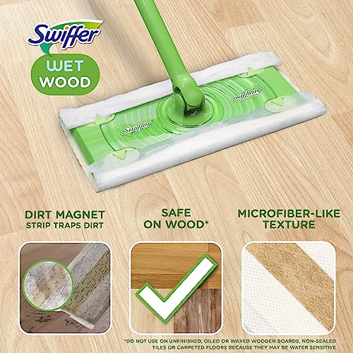 Heavy Duty Wet Mop Cloth Refills for Multi-Surface Cleaning, 20 Count