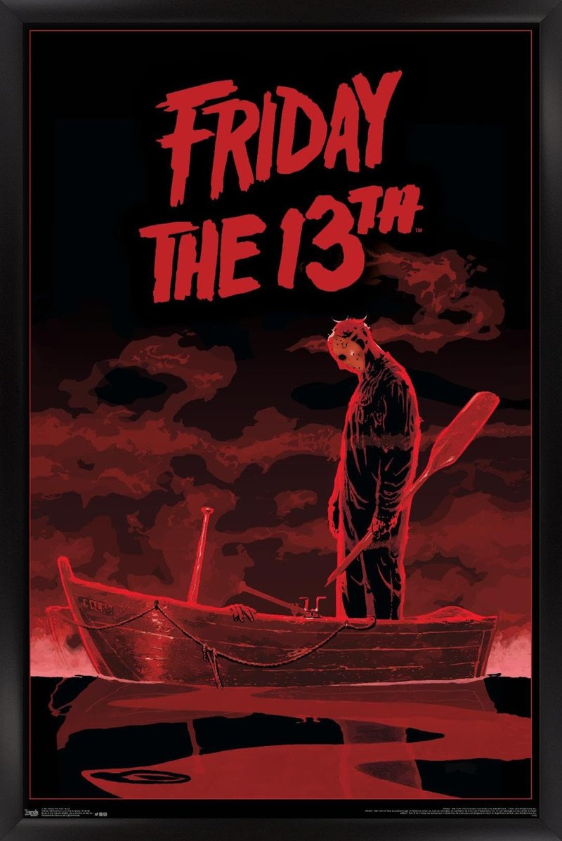 Trends International Friday The 13th - Boat Wall Poster, 22.375" x 34", Black Framed Version