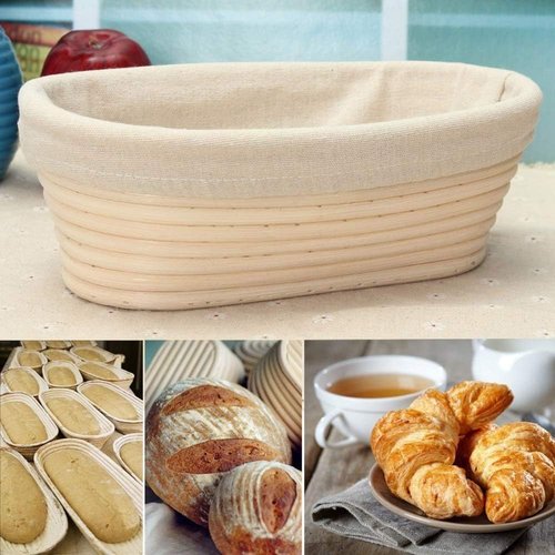Banneton 10-Inch Oval Bread Proofing Basket - 2 Pack for Sourdough Baking & Fermentation Tools