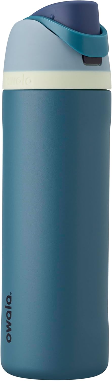 Owala FreeSip Insulated Stainless Steel Water Bottle - BPA-Free, 24 Oz, Denim - Perfect for Travel
