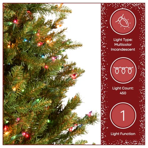 National Tree Company 4.5ft Dunhill Fir Pre-Lit Artificial Christmas Tree