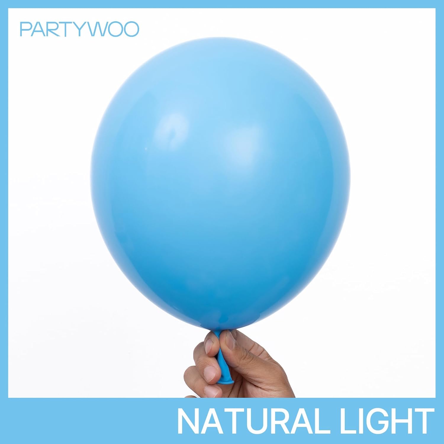 PartyWoo Light Blue Balloons - 152-Piece Pastel Balloon Arch Kit for Baby Showers & Graduations | 5-12 Inch Sizes
