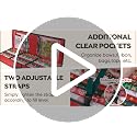 Soft Christmas Wrapping Paper Storage Bag with Pockets and Partitions