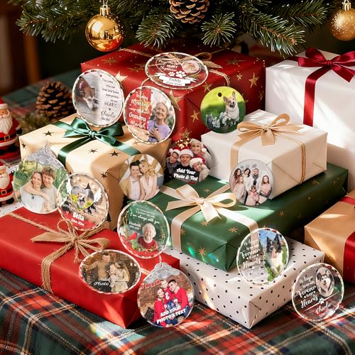 Personalized Ceramic Christmas Ornament - Custom Double-Sided Photo Gift