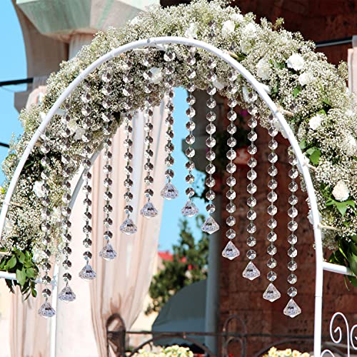 30-Pack Clear Acrylic Hanging Crystal Diamond Ornaments for Christmas Tree Decor