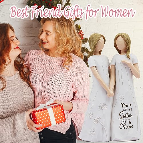 Friendship Statue Gift for Women - Hand-Painted Resin Best Friend Figurine