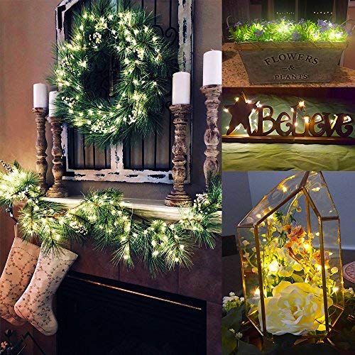 Warm White LED Fairy String Lights - 6 Pack Battery Powered Copper Wire (3.3ft)