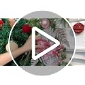 UUXX Silver Teardrop Swag Christmas Wreath 25.5" Door Decor Holiday Accent