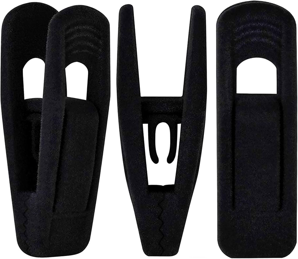 TOFIIGREM Velvet Hangers Clips - 40 PCS Black Pants & Skirt Hangers for Kids & Adults