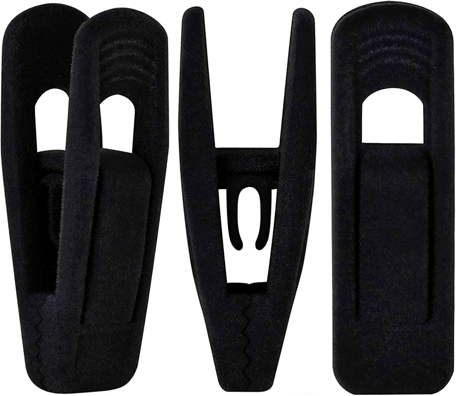 TOFIIGREM Velvet Hangers Clips - 40 PCS Black Pants & Skirt Hangers for Kids & Adults