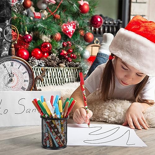 SULOLI 24-Pack Christmas Ballpoint Pens Assorted 12 Styles – Holiday Gift & Office Supplies