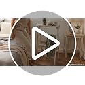 Freestanding A-Frame Blanket Ladder, White Washed Wood Textile Holder