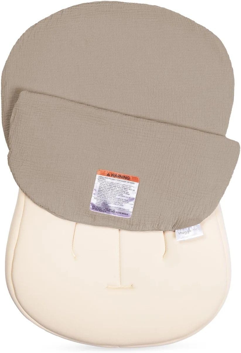 Snuggle Me Baby Lounger - Muslin Curve Cover in Organic Cotton - Birch Color