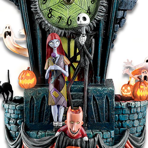 Nightmare Before Christmas Musical Cuckoo Clock, 21-Inch Light-Up Wall Decor