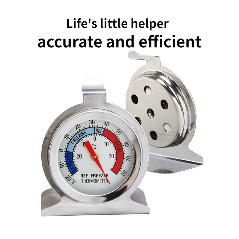MIANLU 5 Pack Fridge Thermometer - Classic Series with Large Dial and Internal Temperature Gauge - Monitor and Maintain Perfect Temperature in Kitchen Refrigerator