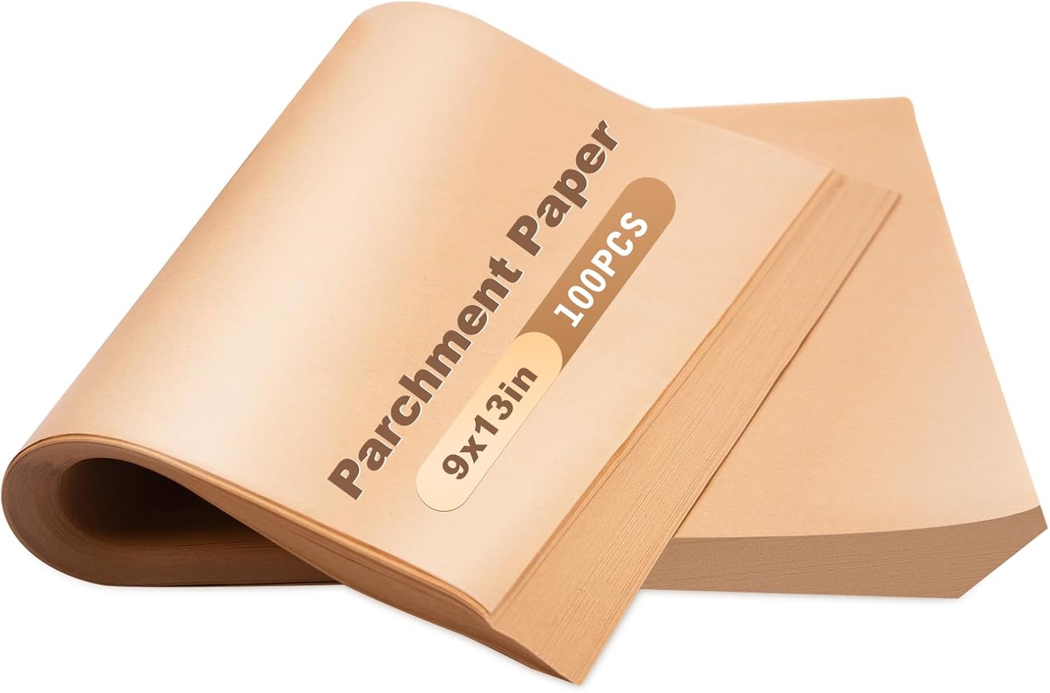 Unbleached Parchment Paper by [Brand Name] - 100 PCS Nonstick Baking Sheets | 23cm x 33cm, High Temp & Oil Resistant