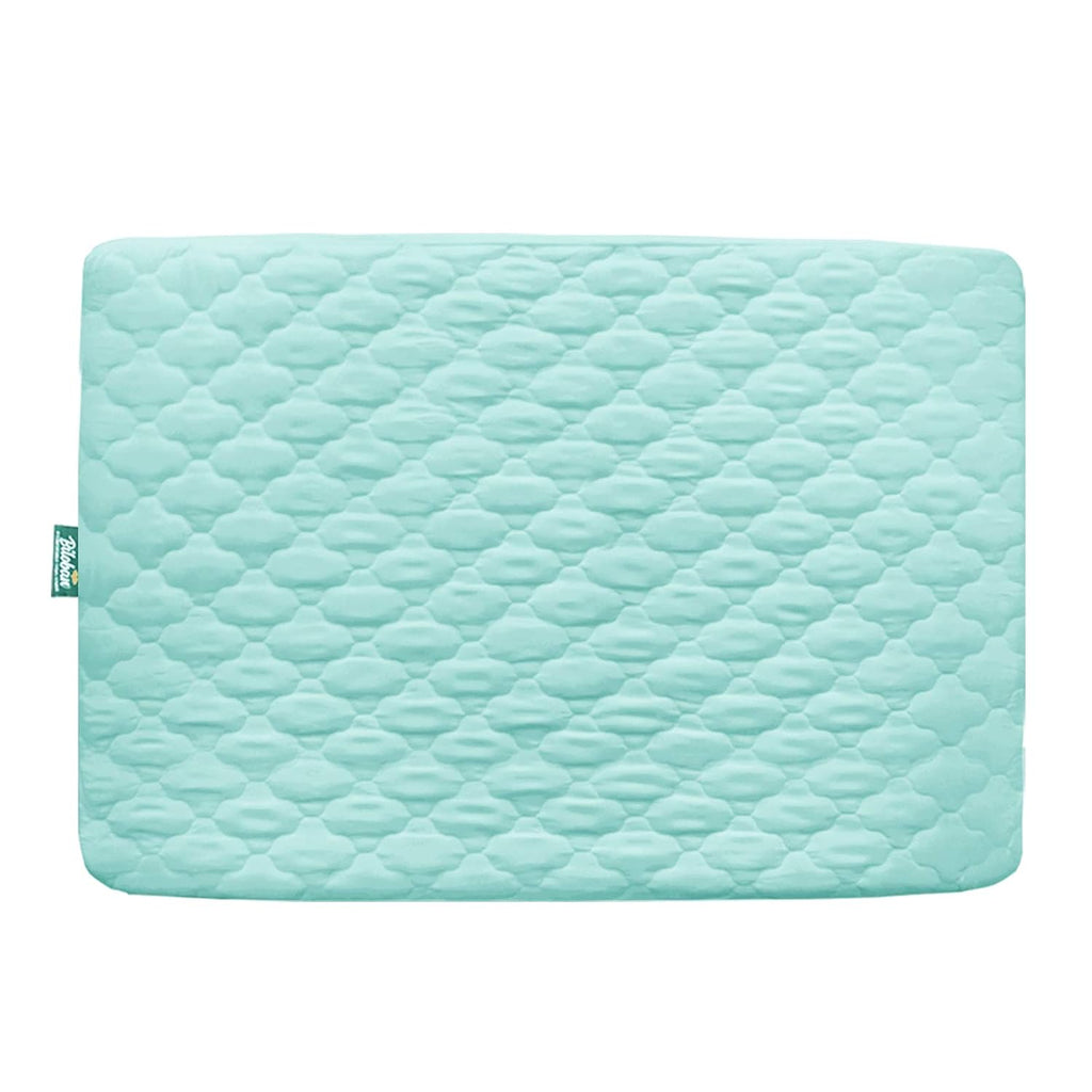 Skiennix Waterproof Playard Sheet - Quilted Protector for Baby Mattresses | 39" x 27" - Aqua
