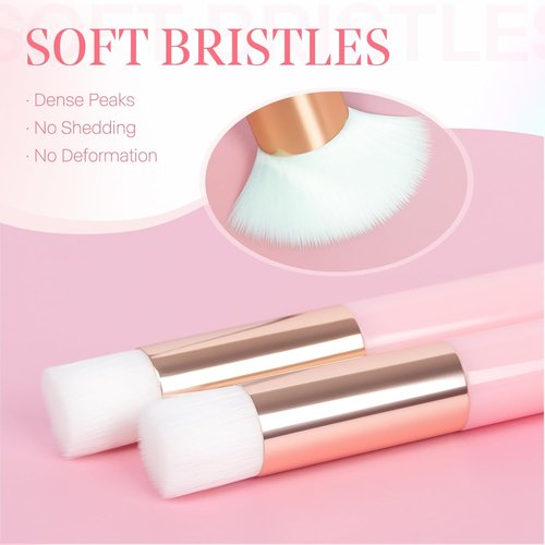 Buqikma Lash Brush Cleaning Set - 2 Pieces with Shampoo Brushes & Blackhead Remover Tool | Pink