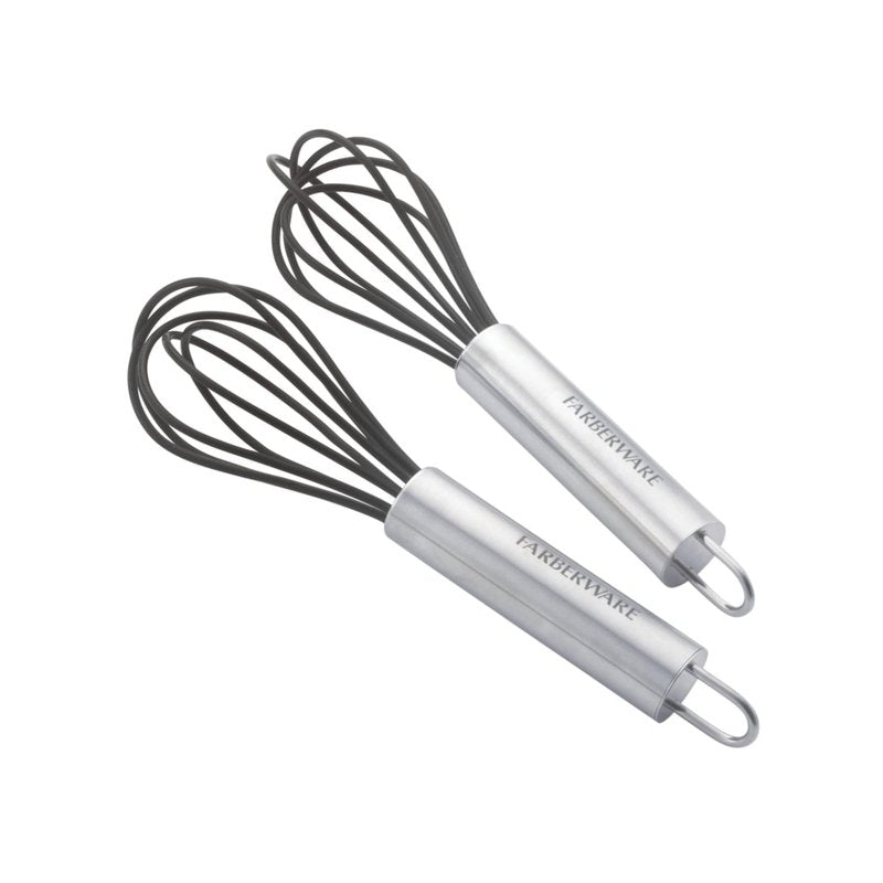 Farberware Professional Silicone Mini Whisks (Set of 2), Black