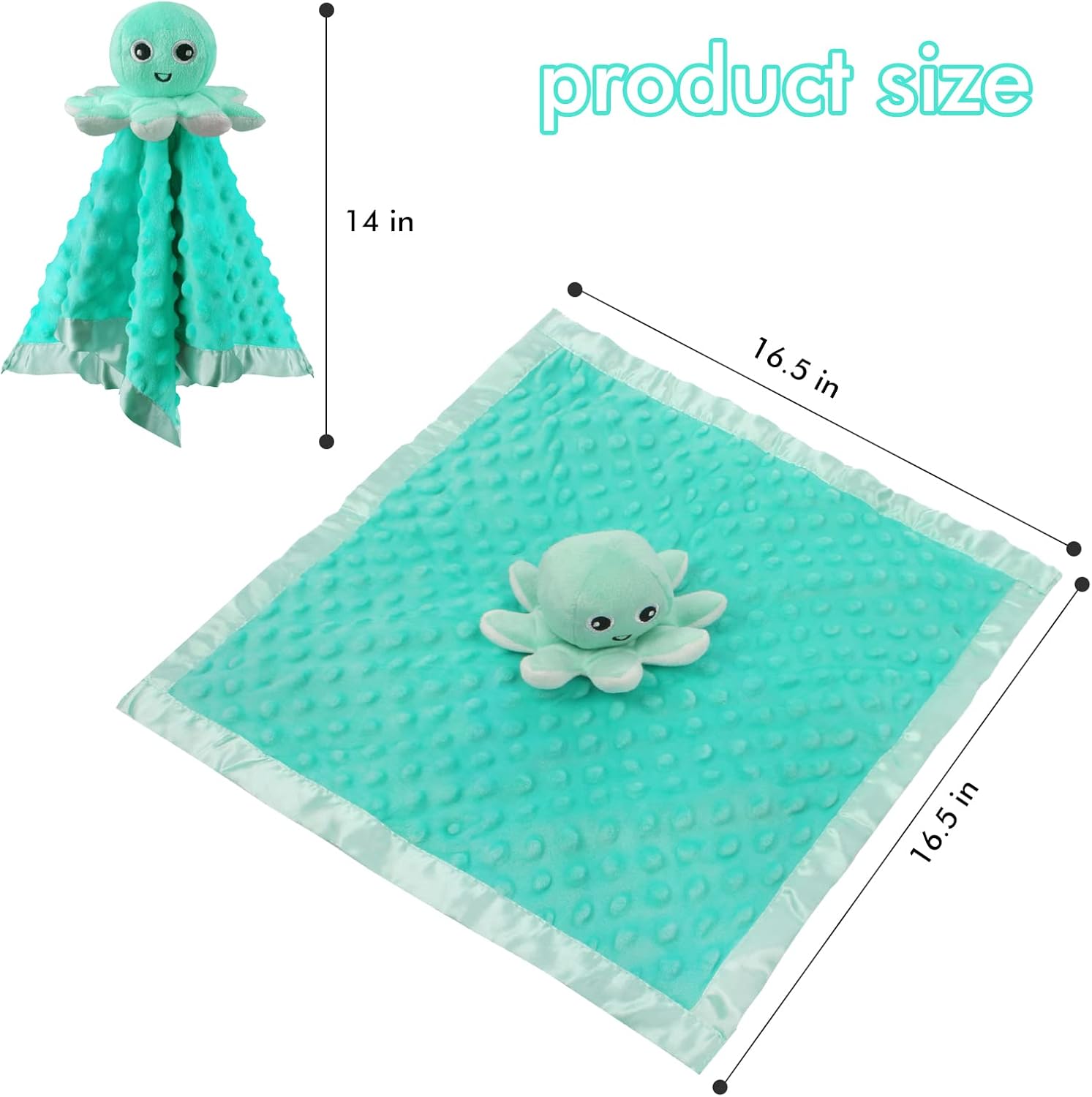 Skiennix Baby Security Blanket - Plush Octopus Lovey Toy for Newborns | Perfect Gift for Boys & Girls