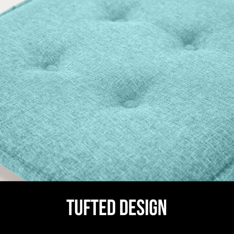 GORILLA GRIP Slip Resistant Tufted Chair Cushions, No Ties Required, Memory Foam Pads for Dining Room Kitchen Table, Office, Rocking Chairs, Plush Seat Cushion Pad, Home Decor, Set of 4, 16x17, Beige