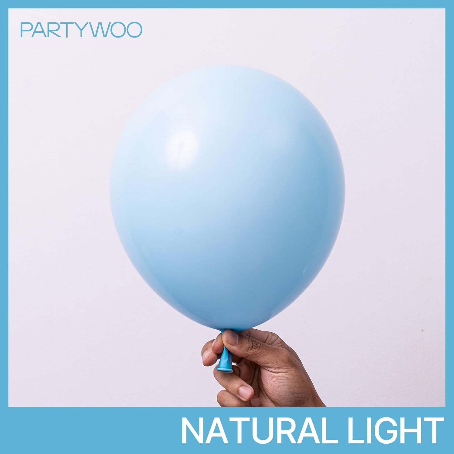 PartyWoo Baby Blue Balloon Arch Kit - 152pcs in Various Sizes for Graduation & Baby Showers | Light Pastel Sky Blue