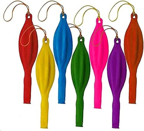 Fun-Filled Balloons Neon Punch Balls - 12-Piece Set with Rubber Band Handle | Assorted Colors, 18-Inch