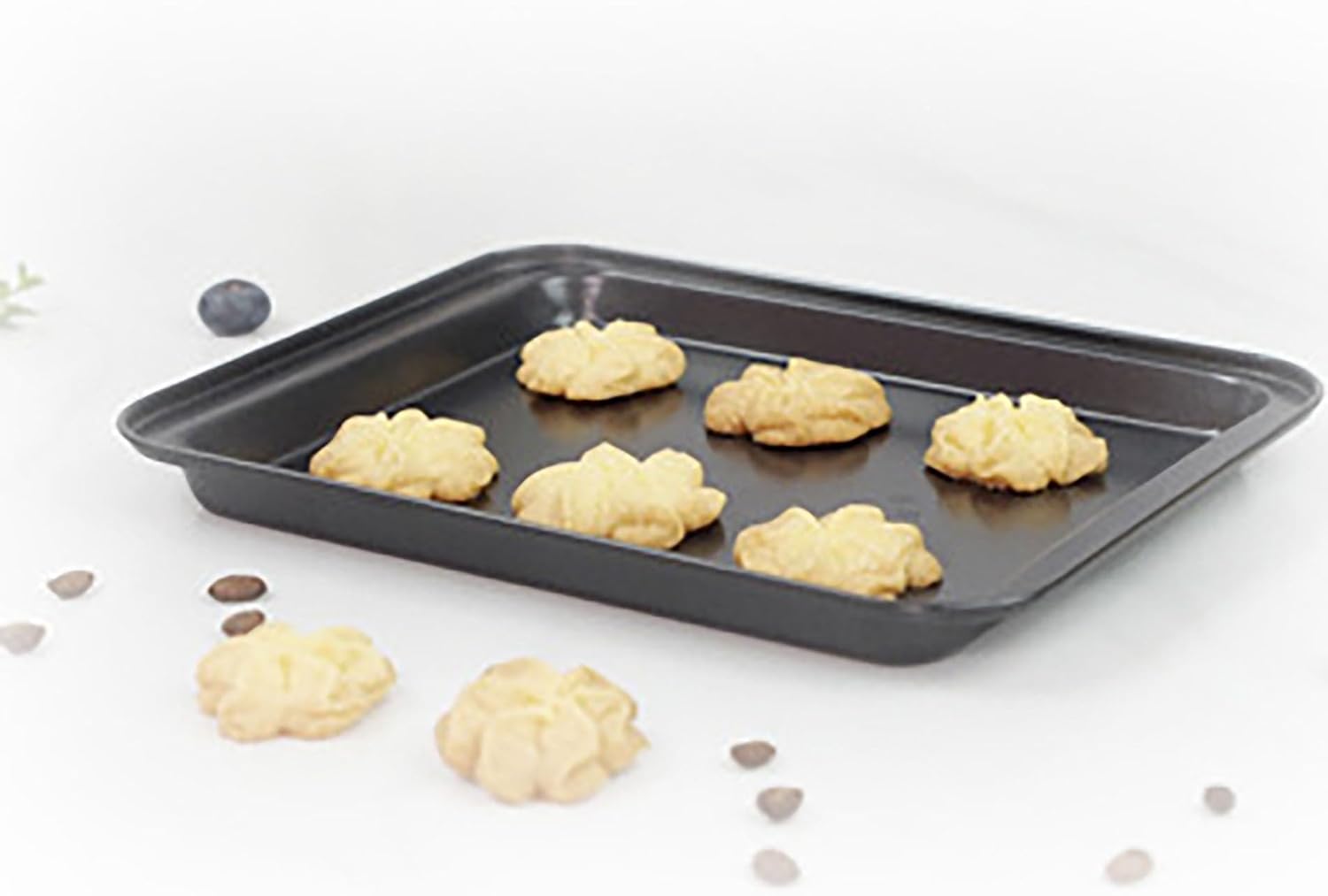 Skiennix Cookie Baking Sheet - 9.5 Inch Nonstick Iron Plate for Cookies, Roasting, and Baking