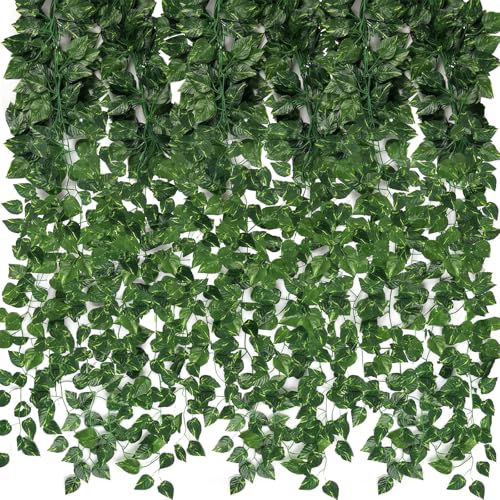 24-Pack Artificial Ivy Garland 168ft - Silk Hanging Greenery Vines