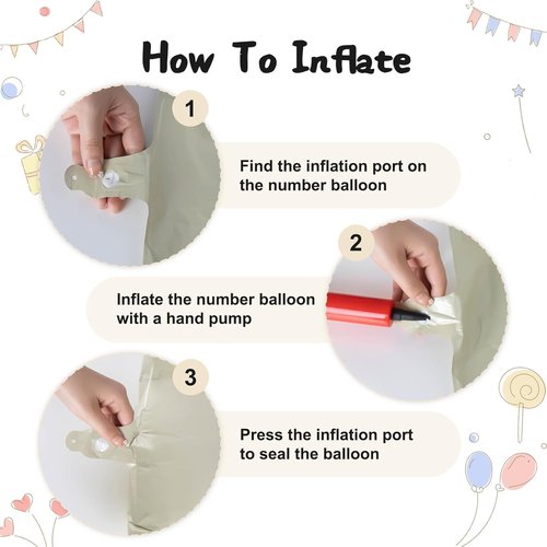 CARGEN 40-Inch Giant Number Balloon - Creamy White Foil Decoration for Birthday & Anniversary Celebrations