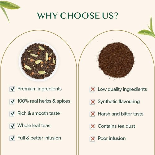 VAHDAM, India's Original Masala Chai Tea Loose Leaf (50 Cups/3.53oz) Blend Of Black Tea, Cinnamon, Cardamom, Cloves & Black Pepper | Ancient Indian House Recipe Of Spiced Masala Tea