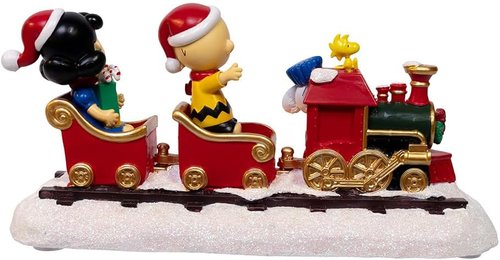 Kurt Adler Musical Train Table Décor - Battery Operated Peanuts Design | Perfect for Holiday Displays