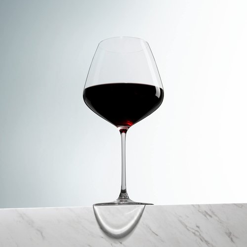 Viski Reserve Inez Burgundy Wine Glasses, Crystal Clear Red Wine Glasses for Wedding, Anniversary, Birthday Gifts for Women and Men, Home Bar, Elegant Glassware, 31 oz, Set of 4