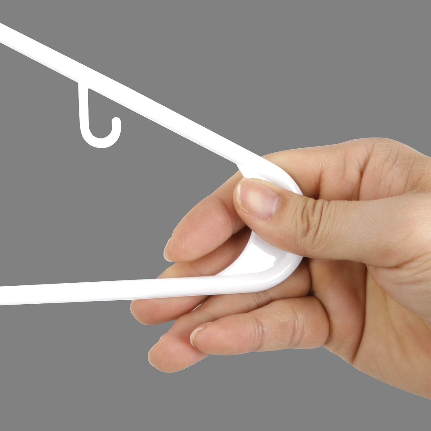 ZENY 100-Pack White Plastic Hangers - Durable Space-Saving Clothing Hangers for Organizing Clothes