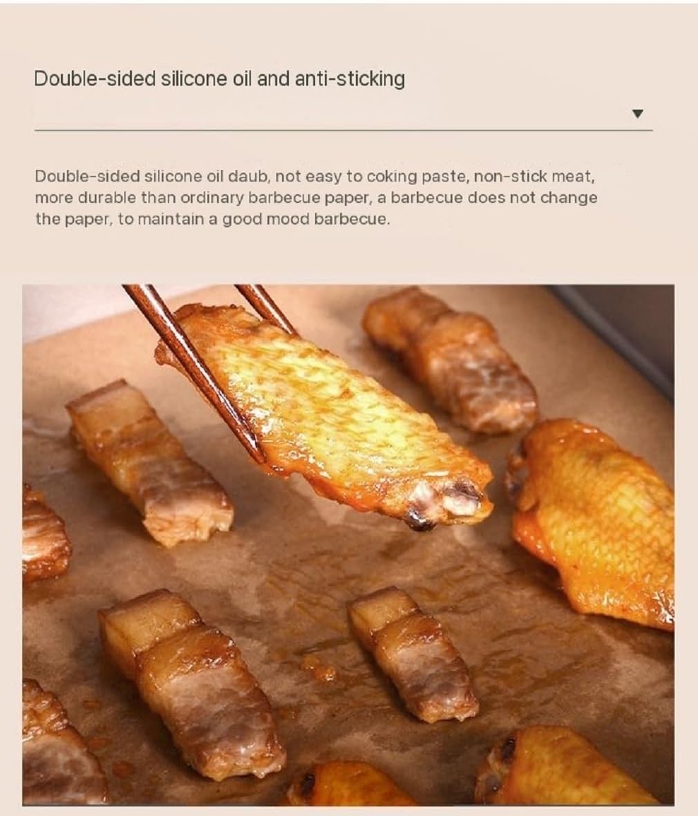 Precut Parchment Paper - Non-Stick Baking Sheets for Air Frying & Grilling | 200 Pcs, 12 x 16 Inch